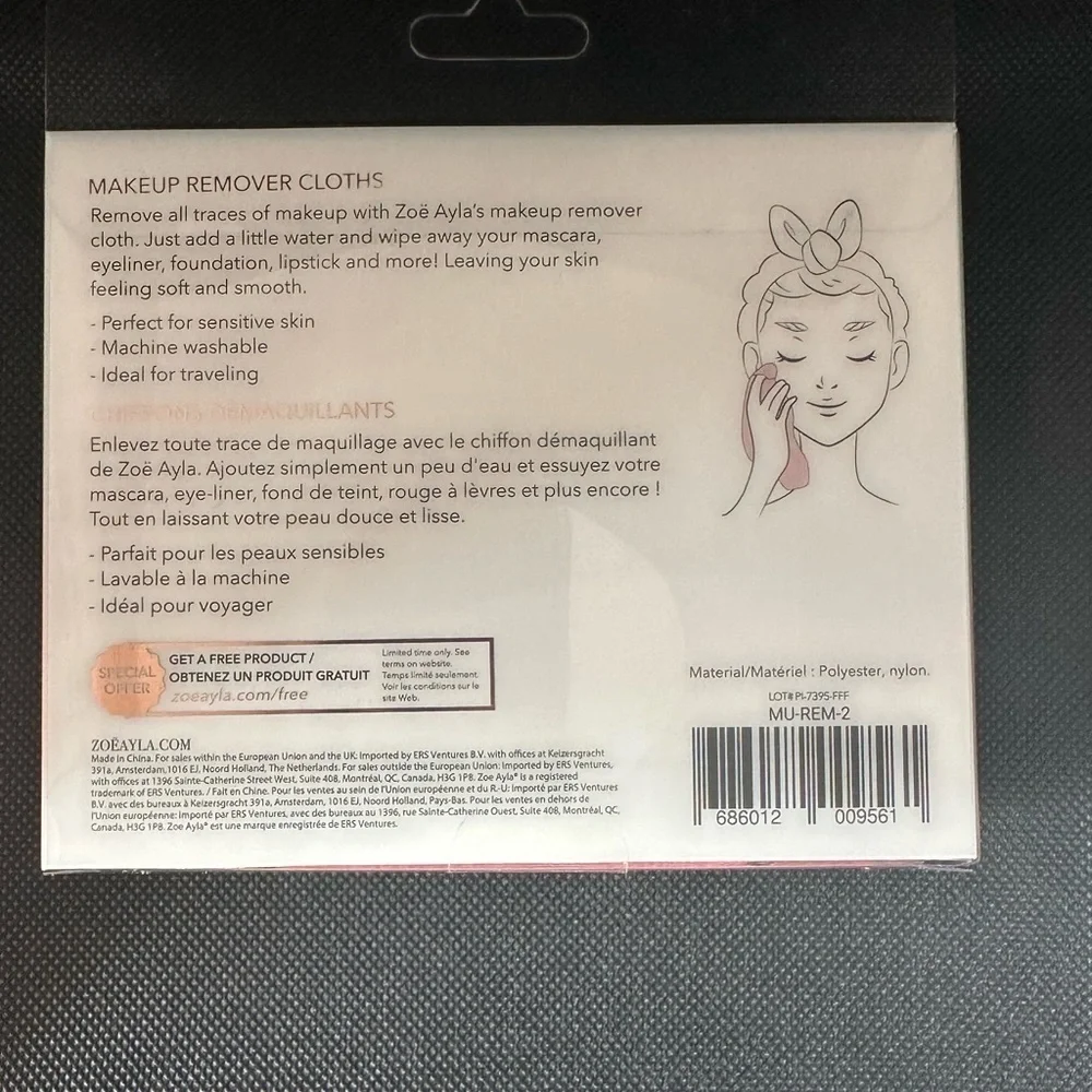 NIB Zoe Ayla Makeup Removing Cloths